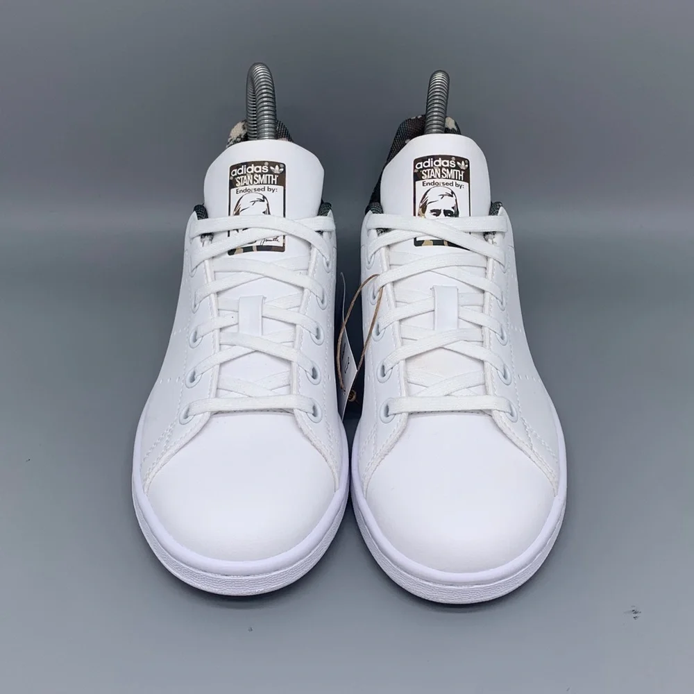 Adidas Stan Smith J ID7219 White Camo Shoes Youth Sz 4‎ EU 36